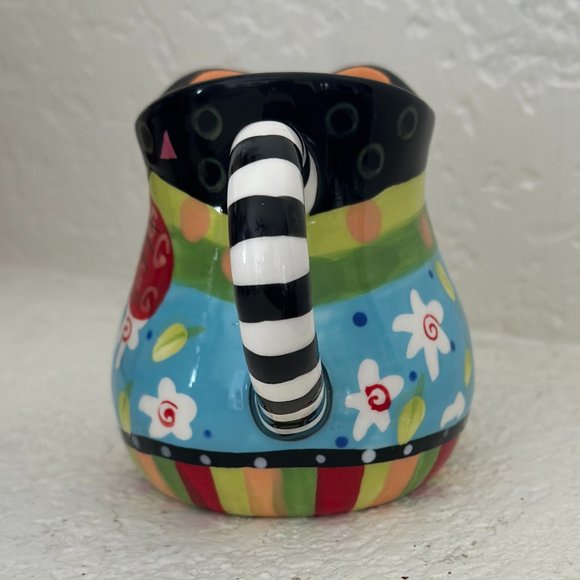 Cat's Meow Joyce Shelton Ceramic Creamer Pitcher 3 1/2" for cat lovers whimsy - Picture 2 of 6